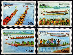 Лаос, 1997, Гонки на Пирогах, 4 марки